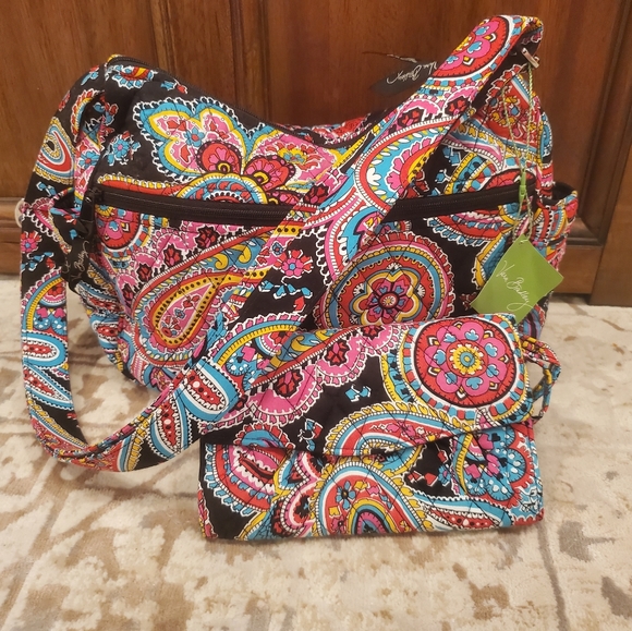 Vera Bradley Handbags - Parisian Paisley On The Go w/ Matching Wallet